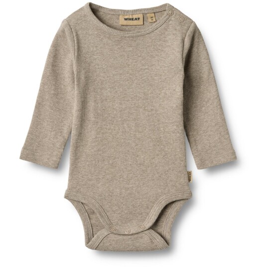 Wheat Gravel Melange Rib Body L/S Spencer 2 år/92 Wheat Gravel Melange Rib Body L/S Spencer 2 år/92