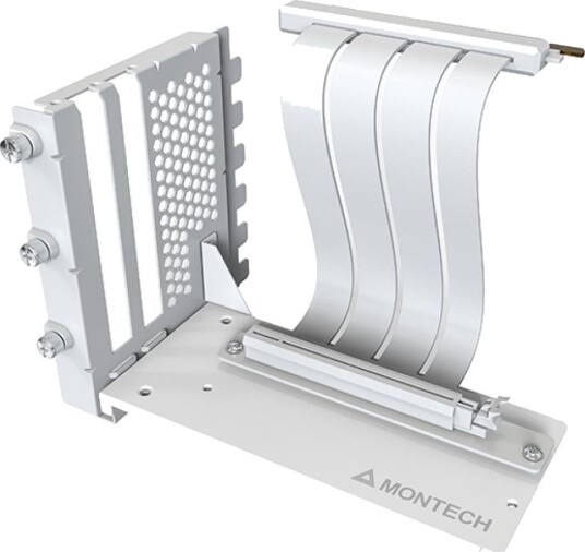 Montech VGM Vertikal GPU-holder PCIe 4.0 Risekabel 20 cm Hvit