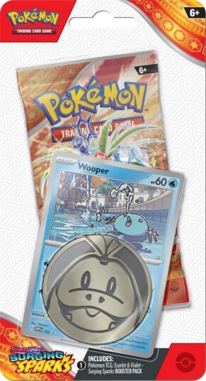 Pokémon TCG Surging Sparks Kortpakke Checklane Pokémonkort Wooper 6+ År
