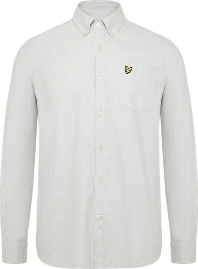 Lyle & Scott Plain Oxford Shirt Grey L