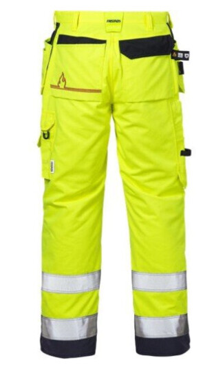 Fristads Hantverkarbyxa Flamestat 2775 Aths Klass 2, Dam Varsel Gul/marinblå 50