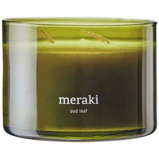 Meraki - Duftlys oud leaf 7,5x10 cm grønn