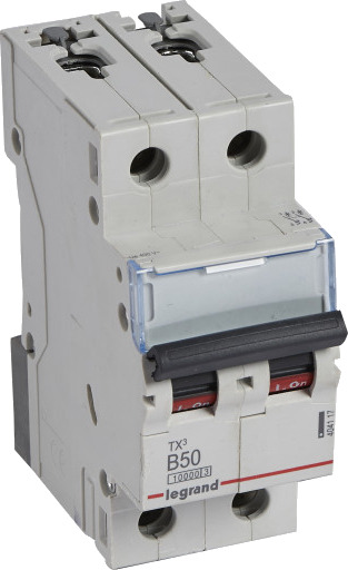 Legrand 5 stk TX³ MCB automatsikring B50 2P 2M 10/10kA Legrand 5 stk TX³ MCB automatsikring B50 2P 2M 10/10kA