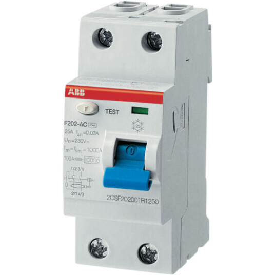 ABB Jordfeilbryter F202 A 2p 63A/30mA ABB - 1662905