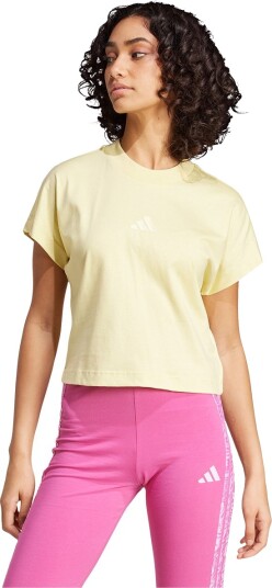 adidas All SZN Cropped T skjorte Dame Gul M