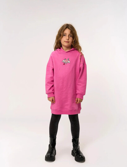 The New Tnpetrina Os Sweat Dress Pink 110/116