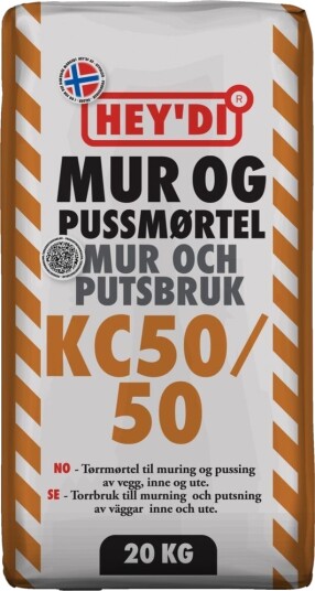 Hey'di Mur Og Pussemørtel KC50/50 20kg Hey'di Mur Og Pussemørtel KC50/50 20kg