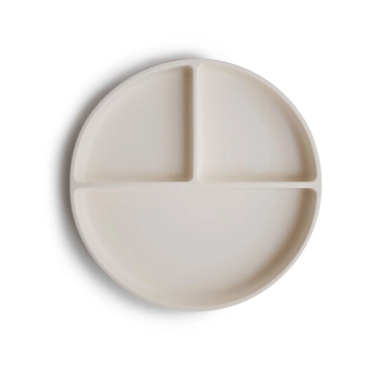 Mushie Tallerken Silikon Med Sugefunksjon Ivory