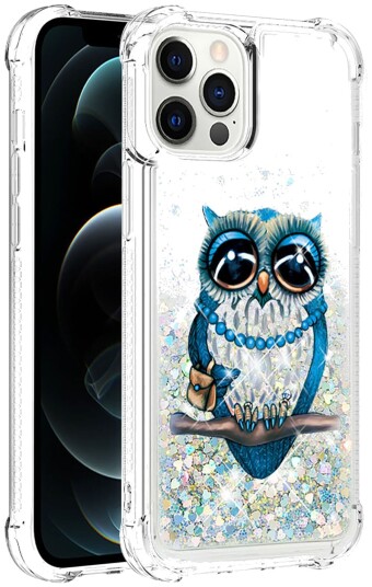 Trolsk Mobildeksel med Flytende Glitter Ugle (iPhone 12 Pro Max)
