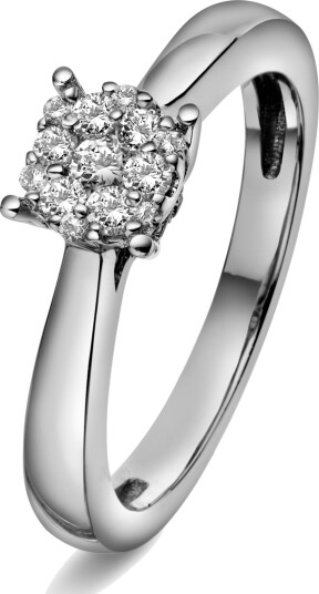 By Gullfunn Aimee diamantring i 375 hvitt gull 0,25 ct WP1 størrelse Aimee ring i hvitt gull 0,10 ct WP1 Str. 50