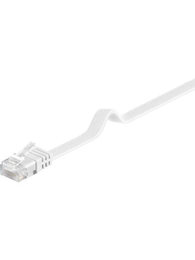 CAT 5e flat-patch cable U/UTP white 10 m