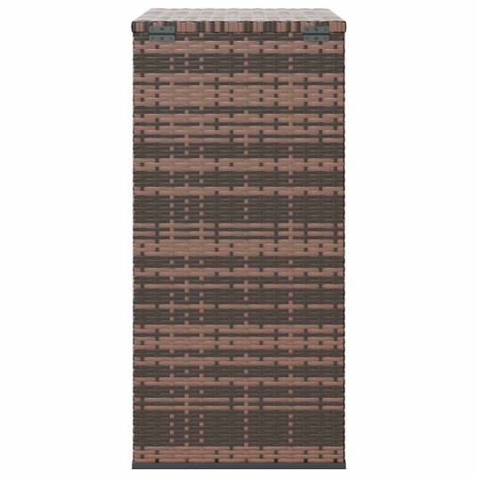 vidaXL Utendørs putekasse PE-rotting 100x49x103,5 cm brun