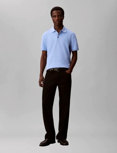 Calvin Klein Ss Tonal Stripe Polo Blue XXL