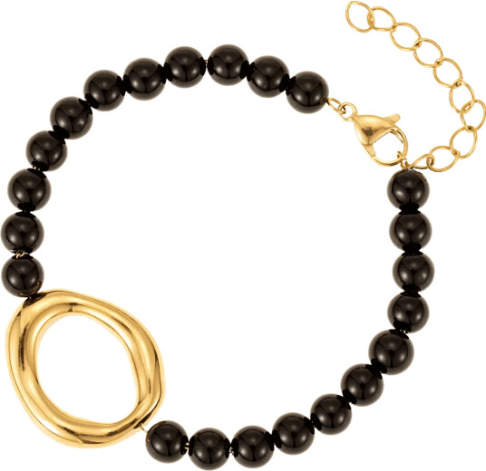 By Jolima Halo  Bead Bracelet   Black   ONE SIZE 20 cm