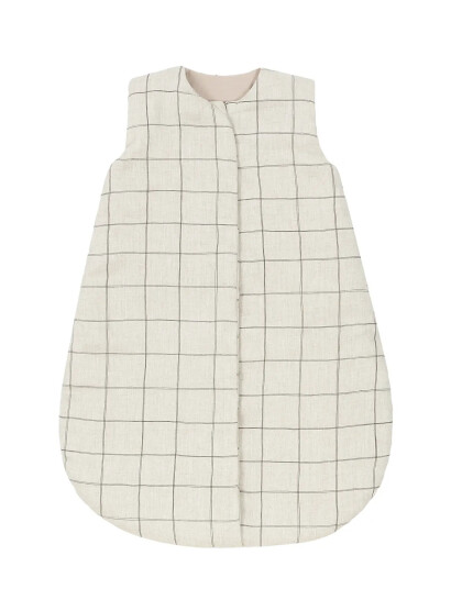 NOBODINOZ Mid-Season Baby Sleeping Bag L1N0 In French Linen 6-18 Months - Multi/patterned - 6-18M(65/90CM)