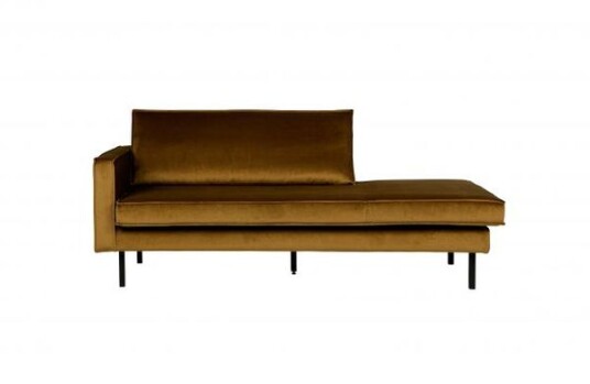 BePureHome Rodeo Daybed venstrevendt i velur - Honning gul