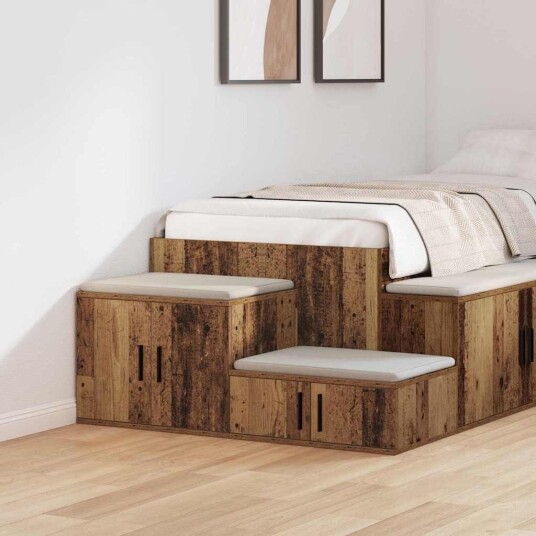Oppbevaringsskap i gammelt tre 118x41x40 cm ingeniørtre Oppbevaringsskap i gammelt tre 118x41x40 cm ingeniørtre