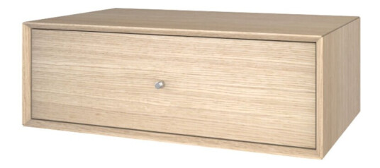 The Box Vegghengt Nattbord 20x58 Cm Med Skuff - Hvit Eik