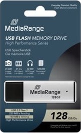 Mediarange Mr1902 - Usb-Flashstasjon - 128 Gb - Usb 3.2 Gen 1 - Svart, Sølv