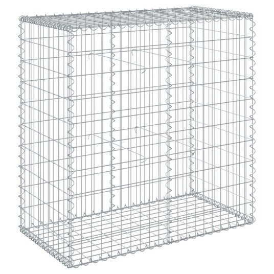 Gabionkurv med deksel 100x50x100 cm galvanisert jern