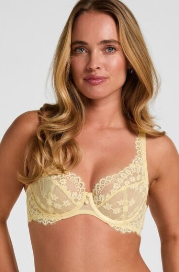 Hunkemöller Uvattert bh med bøyle Daisy Gul