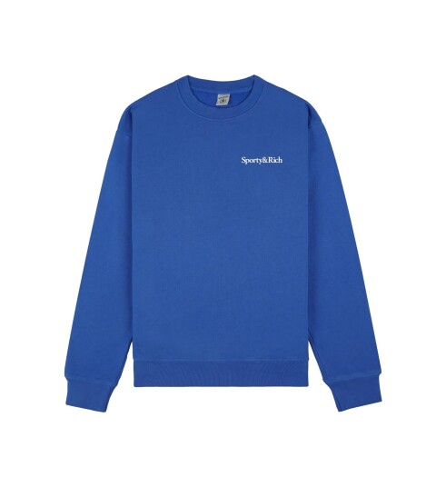 Sporty & Rich Health Is Wealth Crewneck Blue S Sporty & Rich Health Is Wealth Crewneck Blue S