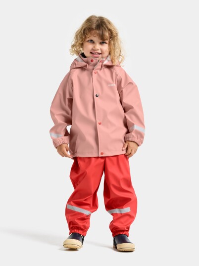 Didriksons Regntøy m. Seler PU Slaskeman Powder Peach Didriksons 130 Regntøy Rosa