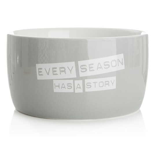 Bolle Ø:17cm "Every season has a story" grå