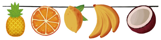 Fiestas Guirca Girlander Tropisk Frukt