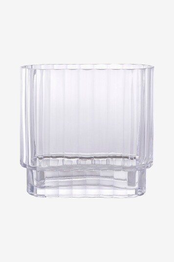 House Nordic Riflet glassvase Transparent