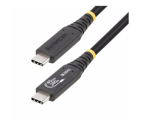 StarTech.com 50cm (1.6ft) USB4 Cable USB-IF Certified USB-C Cord 40Gbps - USB-C cable - 24 pin USB-C to 24 pin USB-C - 50 cm