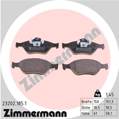 Bremseklosser ZIMMERMANN 23202.185.1