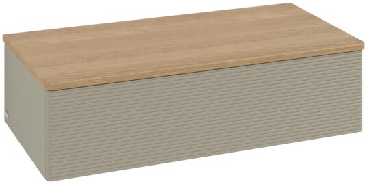 Villeroy & Boch Villeroy & Boch Antao Sideskap 100x50x26,8 cm m/lys Steingrå Matt/Eik