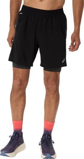 Asics Løpeshorts Road 2n1 7in Short Svart