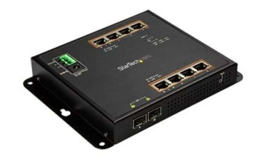 StarTech.com 8-Port PoE+ Gigabit Ethernet Switch plus 2 SFP Connections - Managed - Wall Mount with Front Access (0065030871198)
