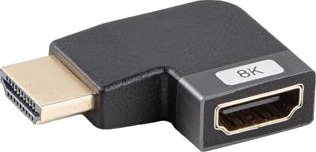 Lanberg Hdmi Adapter Hdmi Hann Til Hdmi Hunn Venstre Vinklet Sølv Støtte For 8K Uhd 7680 X 4320