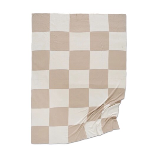 Classic Collection Square pledd 130x170 cm Beige-hvit