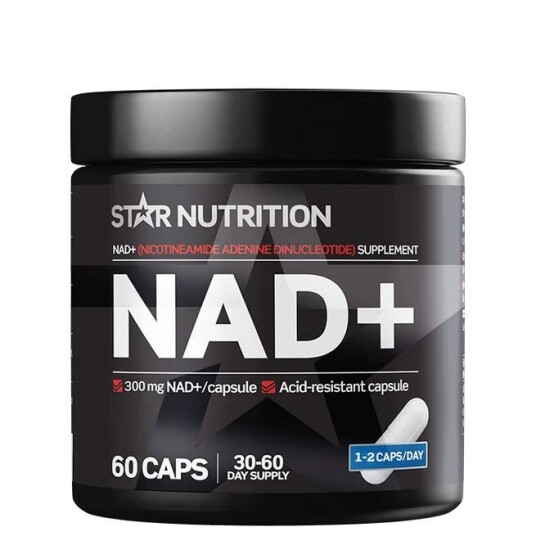 Star Nutrition NAD+ 300 mg 60 kapsler Star Nutrition NAD+ 300 mg 60 kapsler