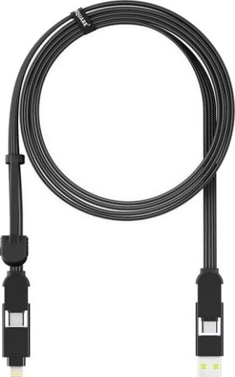 Usb-Kabel Rolling Square Usb-A + Usb-C Til Usb-C Usb-C 2 M Svart Rs-Xlm01r