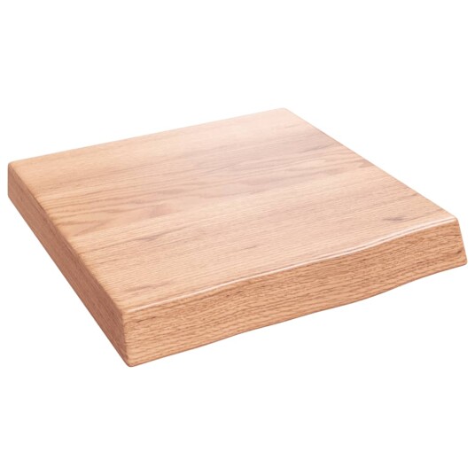 vidaXL Vegghylle lysebrun 40x40x6 cm behandlet heltre eik