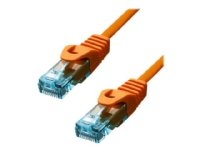 ProXtend - Koblingskabel - RJ-45 (hann) til RJ-45 (hann) - 25 cm - 6 mm - UTP - CAT 6a - IEEE 802.3at - halogenfri, formstøpt, uten hindringer, flertrådet - oransje