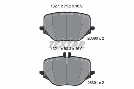 Bremseklosser TEXTAR 2639001 Bremseklosser TEXTAR 2639001