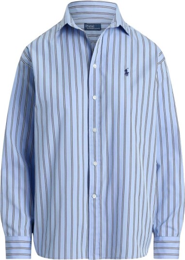 Polo Ralph Lauren Relaxed Fit Striped Cotton Shirt Blue M
