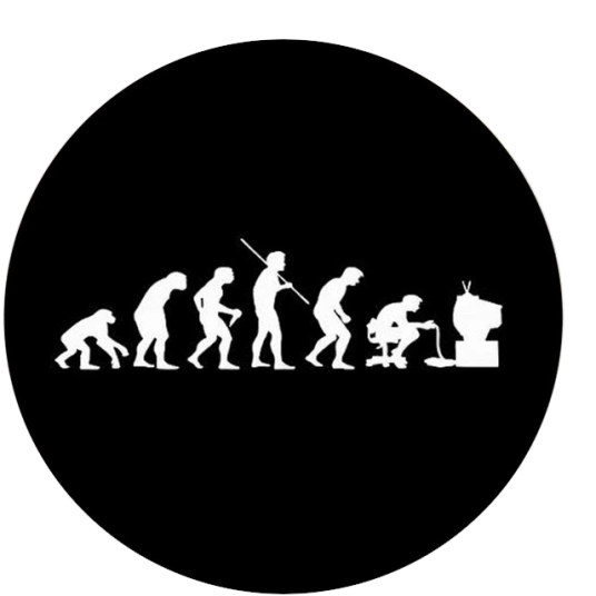 Veggklistremerker Evolution of Gaming / Round