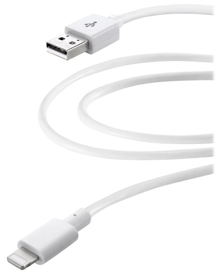 CellularLine 3m USB-A Lightning Ladekabel - Hvit for iPhone og iPad