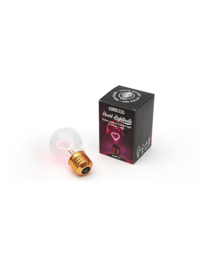 Suck UK Cordless Heart Lightbulb - Pink - ONE SIZE x 6.5
