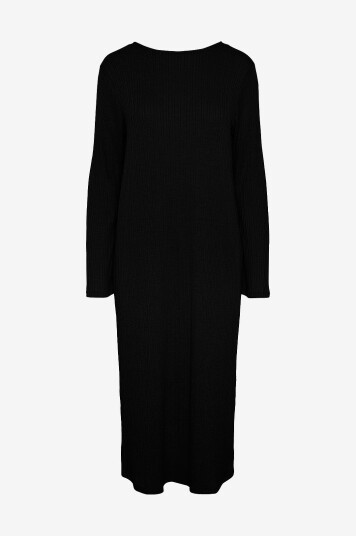 pieces - Kjole pcLena LS Long Dress - Svart
