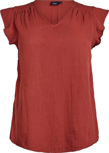 Zizzi   Bluse Vvivu   Rød