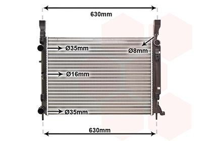 Radiator VAN WEZEL 43002469