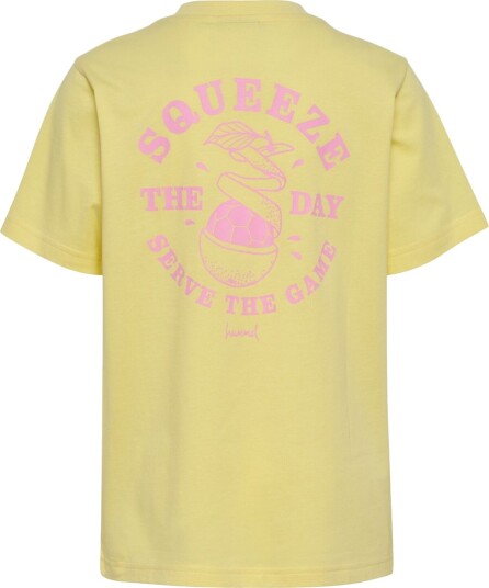 Hummel T skjorte   hmlJR REG Grafikk   Mild Yellow   Hummel   7 8 år (122 128)   T skjorte Gul Rosa